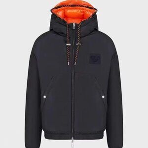 Emporio Armani Men's Reservable Hooded Down Jacket
